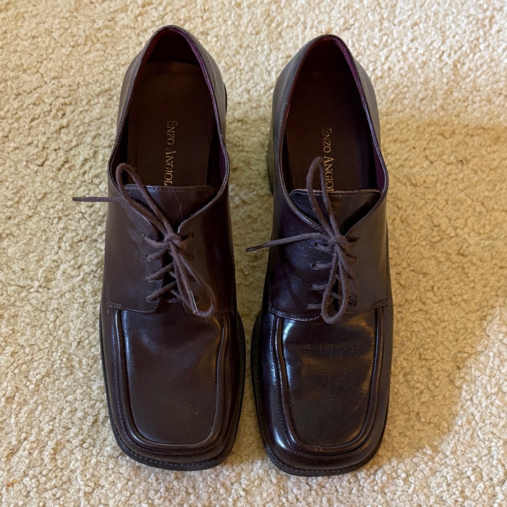 Enzo Angiolini Women’s Dark Brown Oxfords